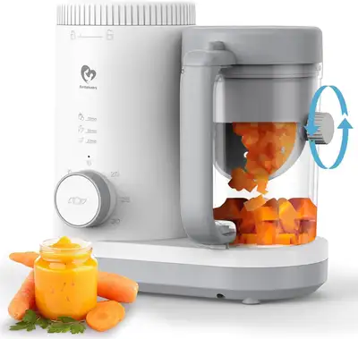 Baby Food Maker & Steamer Blender, One-Button Puree Processor, E, View more