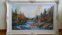 Antique listed Canadian artist A.Jalava oil painting.