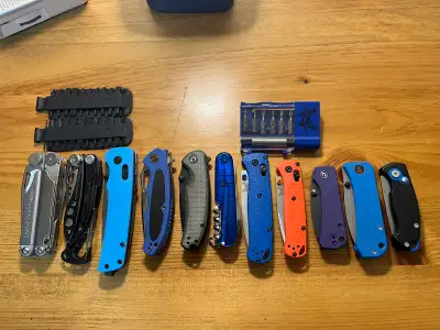 Prices range from $30 to $250 From left to right: Leatherman wave plus - $120 CX skeletool - $90 SOG...