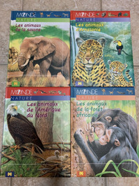 Ensemble de 4 livres sur le monde animal