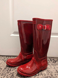 Red Rain Boots - Size 7