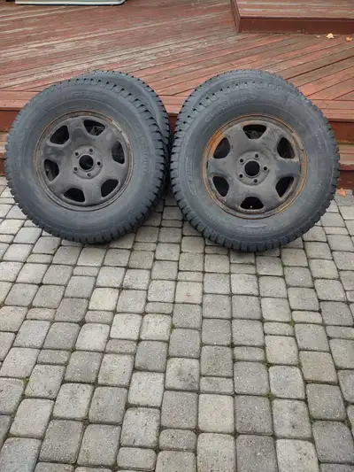 For Sale: $85 OBO 4 excellent condition winter tires mounted in steel rims. Bolt pattern: 5 x 114.3...