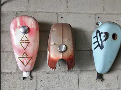 Hello, I am am an artist looking for old motorcycle tanks to practice on. Not looking to spend a lot...