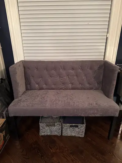 Urban Barn Halston Bench  - Gray Tufted Fabric, View more