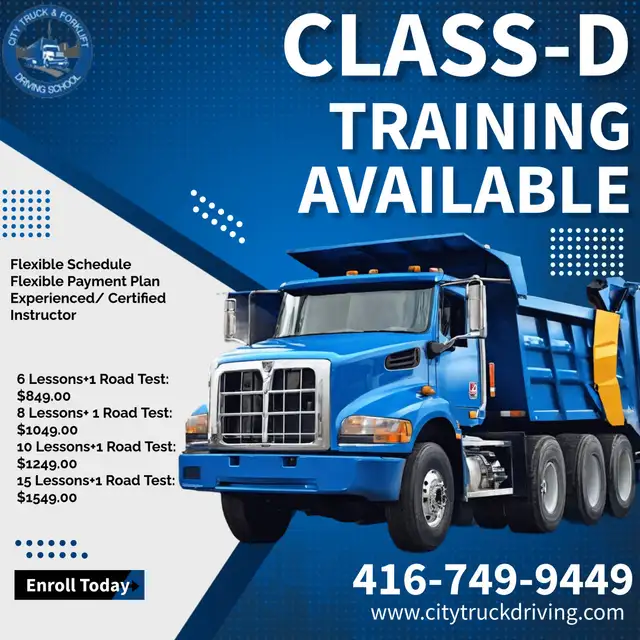 CLASS-D TRAINING: LESSONS AND ROAD TEST AVAILABLE63826842493699120