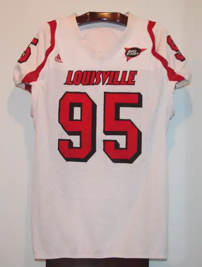GAME WORN RANDY SALMON 2011 LOUISVILLE CARDINALS FOOTBALL JERSEY, View more