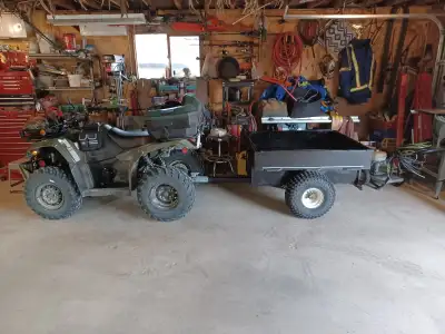 Selling my senior owned Suzuki Quad and trailer. Only 16 hours on it and 346kms. Comes with pass sea...
