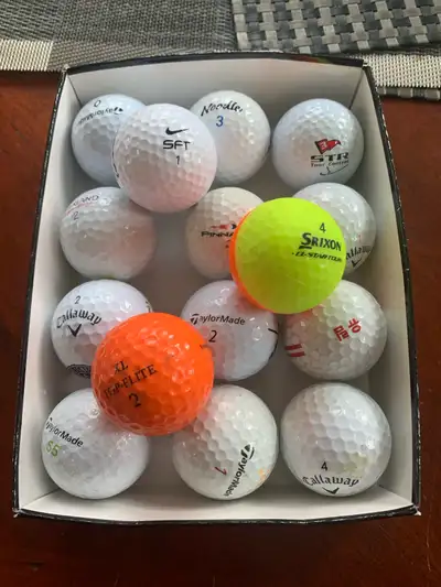 15 used golf balls (mixed brand) for $5, View more