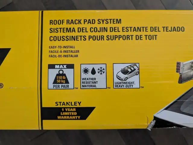 Like New Stanley Roof Rack Pad System in Ladders & Scaffolding in Saskatoon - Image 3