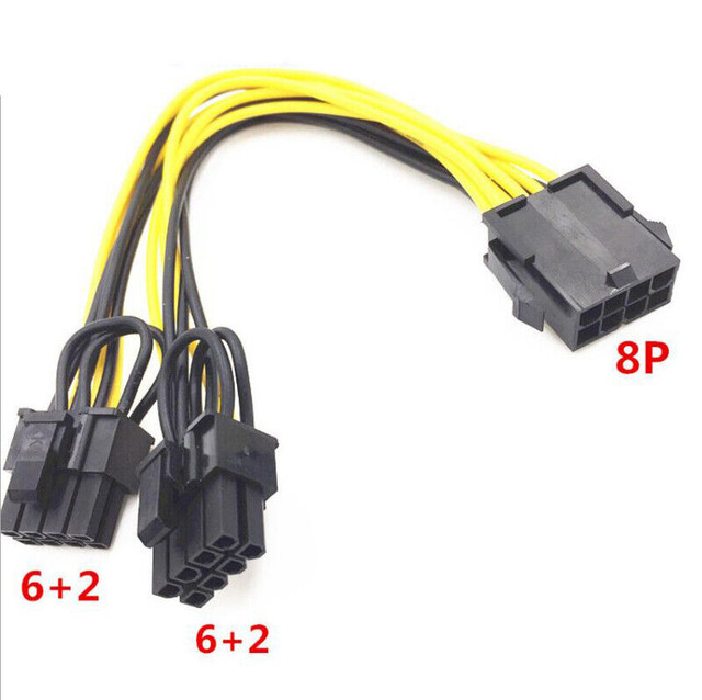 PCI-e power adapter cables. 6 to 8 pin, molex to 8p, sata to 8p in General Electronics in Markham / York Region