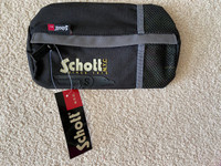 Schott N.Y.C black multi purpose pouch 8.5 inches long zip closu