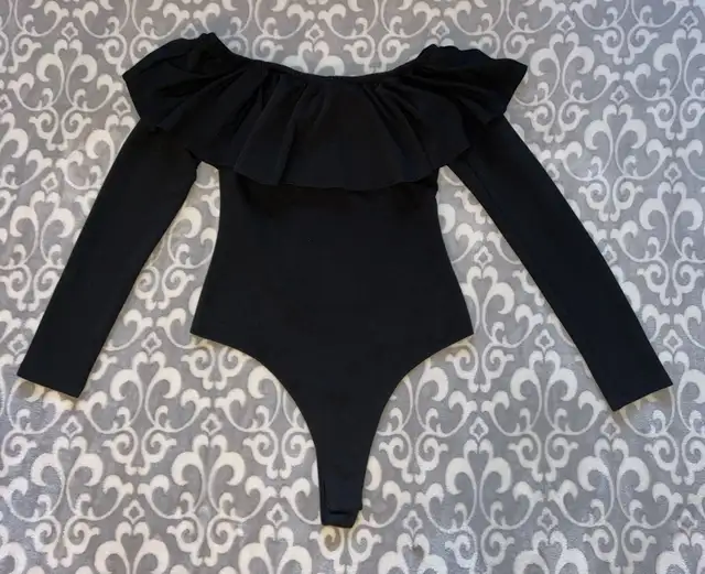 Streetwear Society Women’s Black Long Sleeve Bodysuit in Women's - Tops & Outerwear in Oshawa / Durham Region - Image 2