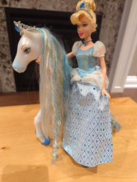 Cinderella Barbie doll and horse