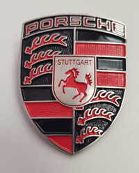 Porsche Hood Emblem Crest P/N 90155921020 - RED