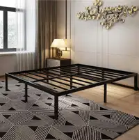 Metal platform bed frame