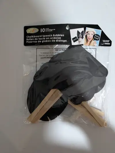 Crafts Pack of 10 Chalkboard Speech Bubbles, View more