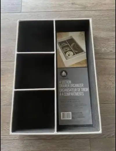 BRAND NEW! Drawer Organizer 4 Sections, View more