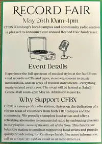 CFBX Record Fair - May 26th