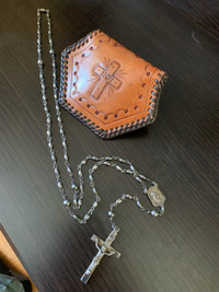 Antique Chapelet rosary Rosaire tout en argent même les perles