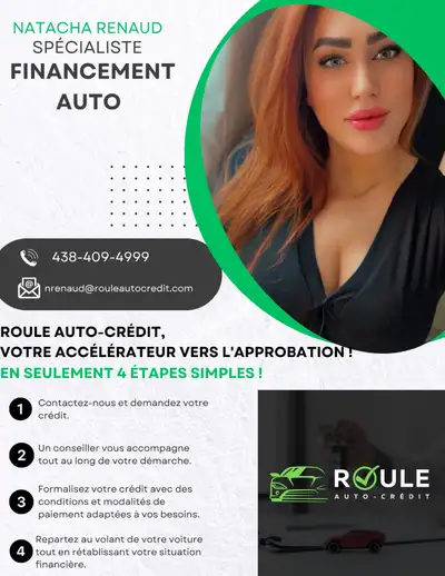 Vous êtes à la recherche d’une option de financement automobile 1ère, 2e ou 3e chance? Roule Auto-cr...
