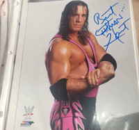 Bret Hart signed 8x10 picture COA HOF WWE Wrestling /Photo signé