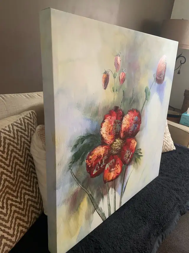 BEAUTIFUL LARGE ‘ BOMBAY ‘ FLORAL CANVAS WALL ART !  in Home Décor & Accents in Mississauga / Peel Region - Image 5