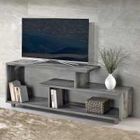 60 in. Rustic Modern Solid Wood TV Stand