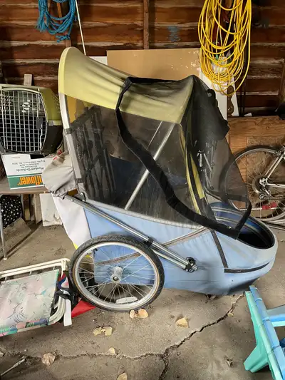 WIKE bike trailer adult sized. Could be used for children also. Trailer has all parts to hook up to...