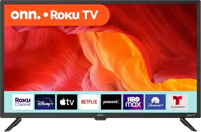 Upgrade your home entertainment with this pre-owned Onn. 32-inch Roku TV, featuring a crisp 720p HD...