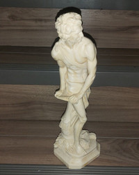 A. Santini Italy David slaying Goliath statue