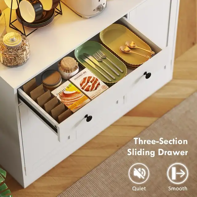 Tall Kitchen Pantry with LED Light, Freestanding Storage Cabinet in Bookcases & Shelving Units in Markham / York Region - Image 7