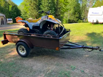 4x8’ steel utility trailer.Well built by Van Eyl Trailers. Great for hauling wood, sport vehicles, o...