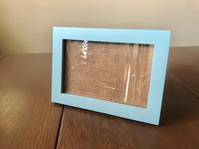 4x6 Blue Glass Front Picture Frame Counter Table Wall Photo, View more