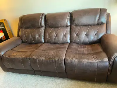 Leather Sofa Double Recliner, View more