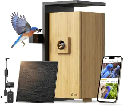 Birdfy Smart Bird House with HD Cameras, Solar Powered, View more