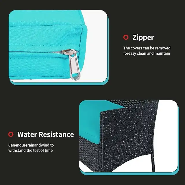 Set of 4 pieces Wicker Patio Furniture, Rustic Brown Color  in Patio & Garden Furniture in Markham / York Region - Image 5