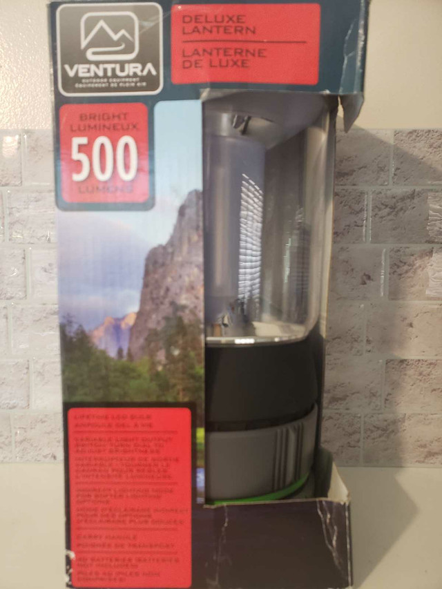 NEW VENTURA 500 LUMENS DELUXE LANTERN 68 HOUR CAMPING LIGHT in Fishing, Camping & Outdoors in Markham / York Region - Image 2