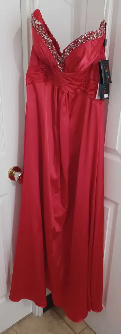 New red prom dress, View more