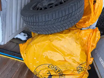 For sale 4 winter tires on rusted rims tires are 9/32 remaining and 10/32 remaining manufacturer dat...