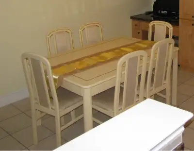 Extendable Wood Dining Table and Chairs, View more