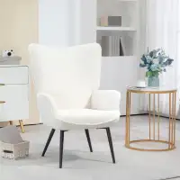 Accent Sherpa Chair, Upholstered Armchair