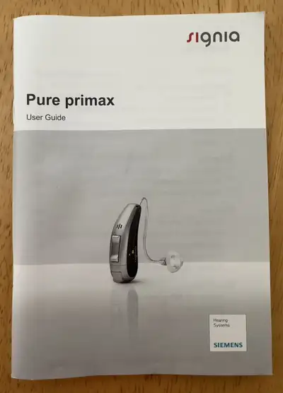 Siemens Signia hearing aid user guide, View more