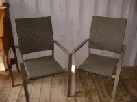2 Nice Resin Wicker Patio Chairs--Like New!