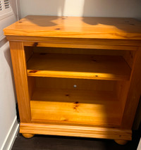 Broyhill Fontana honey pine storage unit, adjustable shelf,