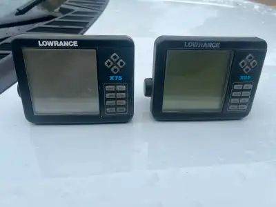 I am selling a pair of used Lowrance fish finders, including the X75 and X85 models. These units hav...