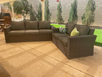 Outdoor Patio Sofa and Love Seat