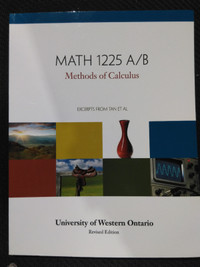 Math 1225 AB Methods of Calculus University of Western Ontario