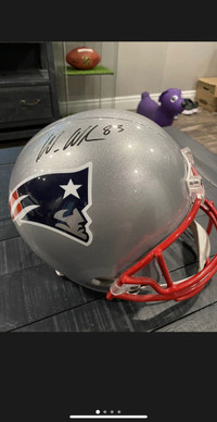 Wes Welker Signed Helmet 