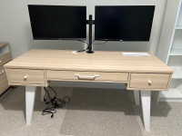 Computer desk and file cabinet 