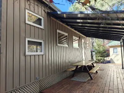 310 sqfeet tiny house on wheels.10 ft wide x 30 ft 9in long. Sloping roof with height in the middle...